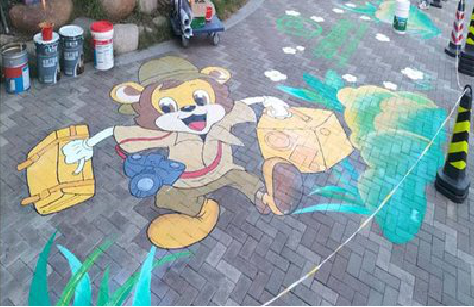 南川夏季画地面彩绘会遇到的问题