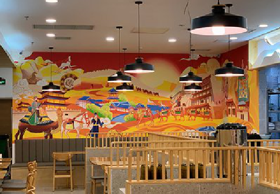 南川商业空间彩绘介绍。