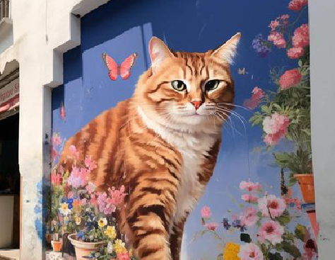 南川自己绘制有个性的手绘墙