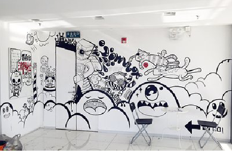 南川手绘墙并非传统涂鸦。