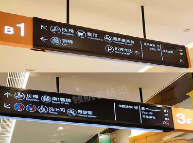 南川如何通过商场标识牌引导客流分布？